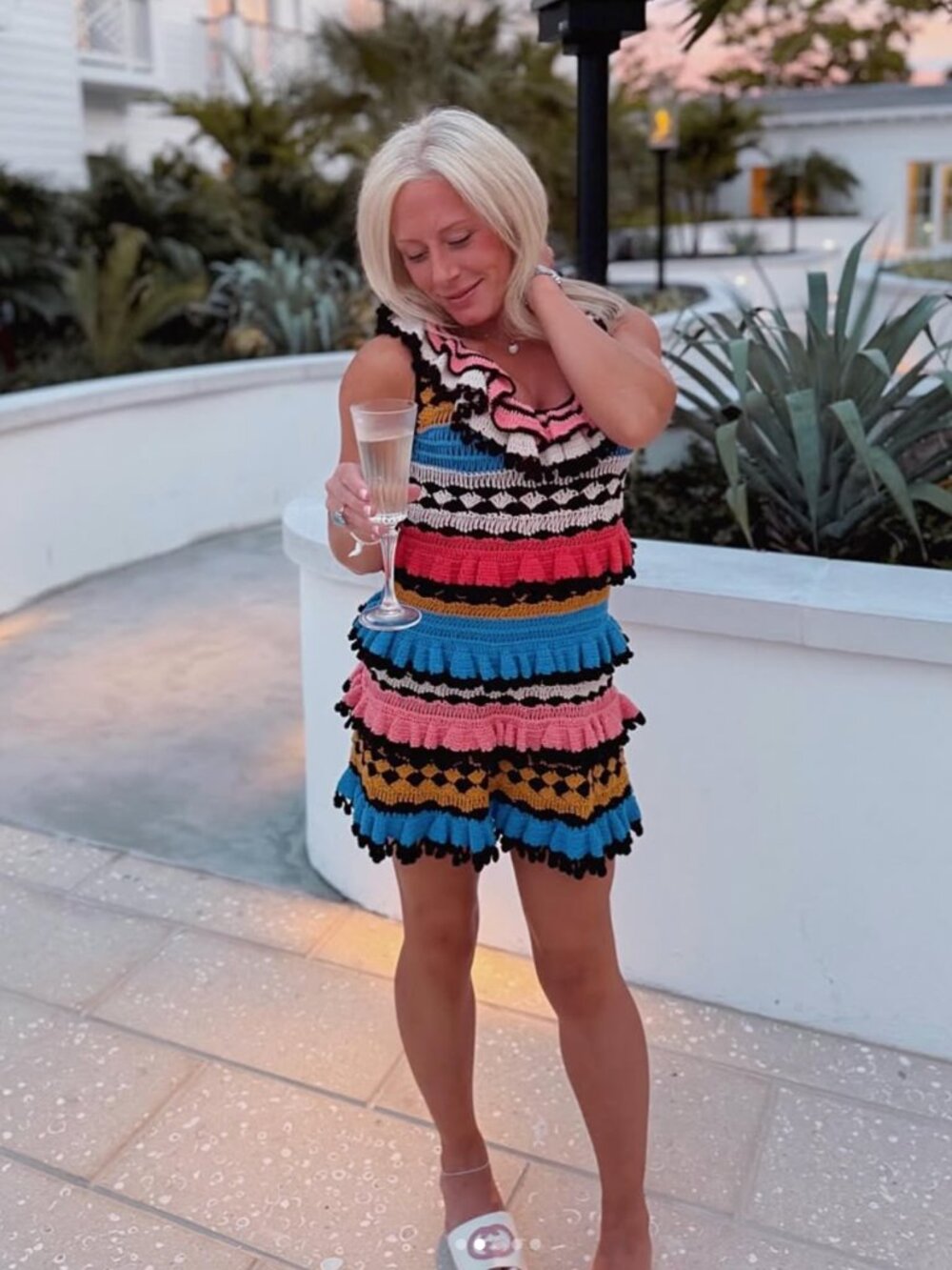 ZIMMERMANN Tiggy Frill crochet-knit cotton mini dress